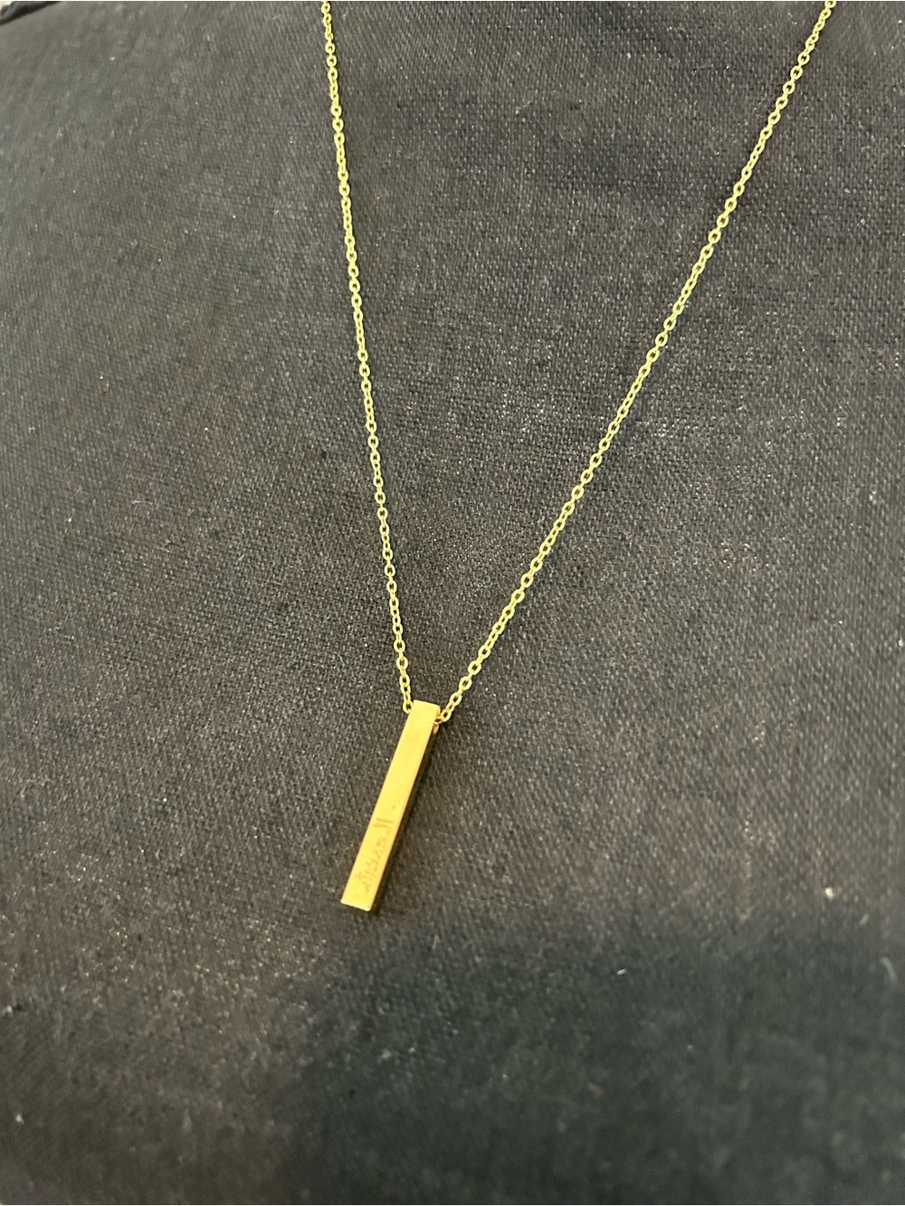 Nominal Gold Bar Pendant Necklace - Women Jewelry